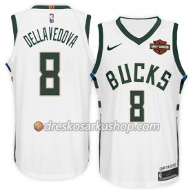 Muški NBA Dres Milwaukee Bucks Matthew Dellavedova 8 Nike 2017-18 Bijela Swingman